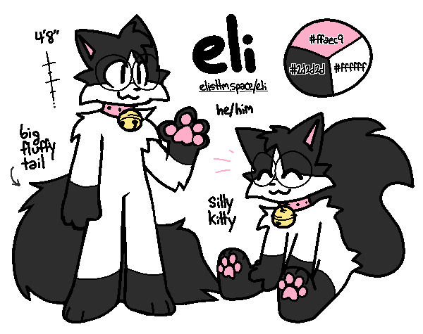 reference sheet of my fursona